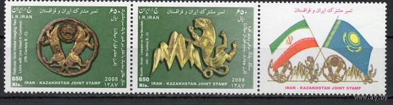 Иран 2008. Украшения. Совместный выпуск с Казахстаном 2 марки+купон (3105)