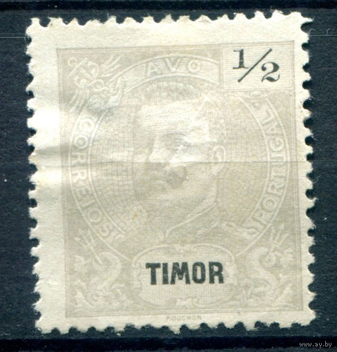 Португальские колонии - Тимор - 1898/1900г. - Король Карлуш I, перфорация 12 12, 1/2 R - 1 марка - MH [Mi 58]. #1-Po-23-A-1