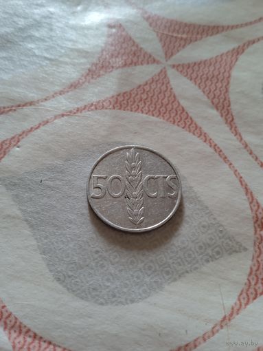 Испания 50 сентимо 1966