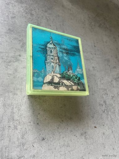 Шкатулка СССР. Переливашка. Ленинград, адмиралтейство, медный всадник. Редкая 1