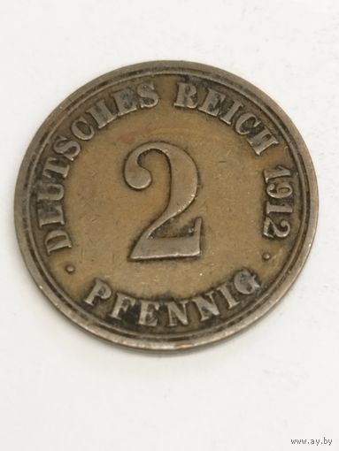 Германия 2 пфенинга 1912 А