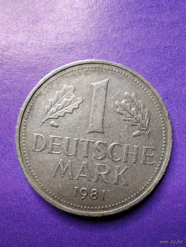 Германия ФРГ 1 марка 1981 J