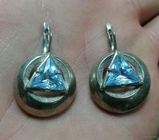 Серьги, серебро 925 пр торги с Рубля