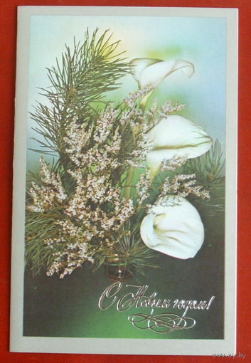 С Новым годом! Чистая. Двойная. 1988 года. Зеленова. 164.