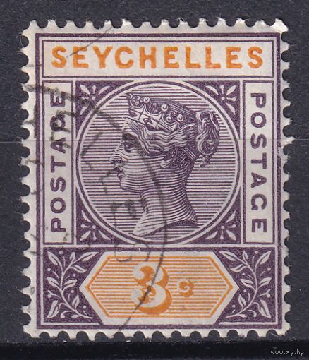 58.BrKSe. Великобритания. Колонии. Сейшельские острова. Виктория. Стандарт. 3C. 1893 г. Mi.#14.