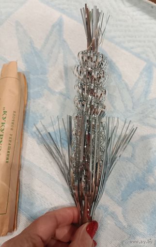 Ёлочное украшение советского периода, новое в упаковке, кукуруза