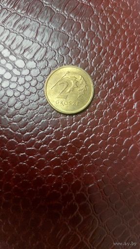 Монета 2 гроша 2019г. Польша. Отличная!