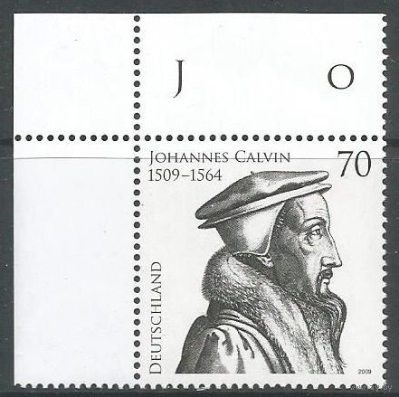 Германия. 500 лет со дня рождения И.Кальвина. Философ. 2009г. Mi#2744.