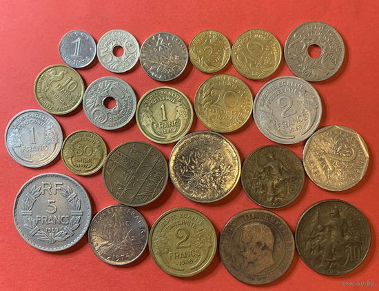 Франция 22 разные монеты