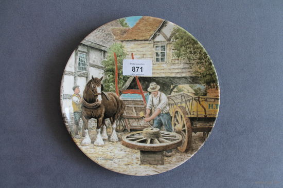 Тарелка коллекционная [1989г., Англия, Wedgwood, Колесный мастер, Bradex #26-W90-35.7] D=20см.