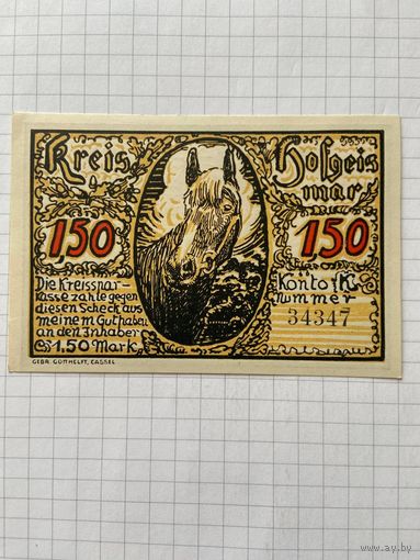 1,50 марки (нотгельды) г. Германия.-2912