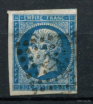 Франция - 1853/1861 - Император Наполеон III - 20c - [Mi.13ia] - 1 марка. Гашеная.  (Лот 70V)