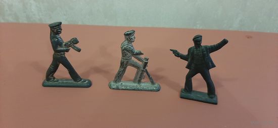 Советские оловянные солдатики моряки на учениях БАЗ первые выпуски игрушка СССР металл. Все на фото.