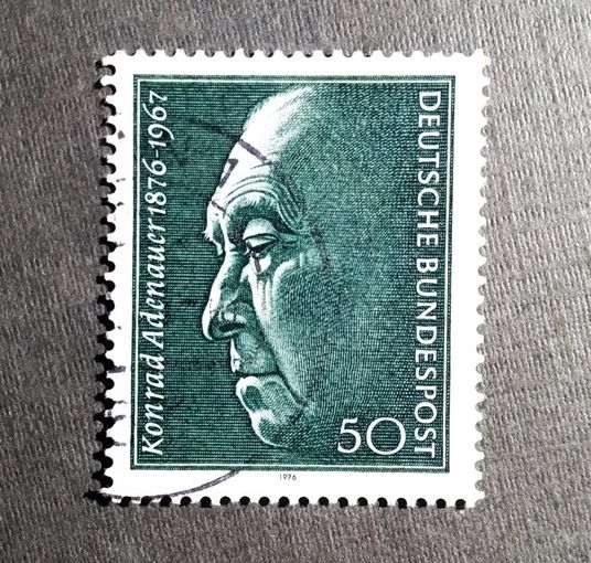 Марка Германия 1976 год Конрад Аденауэр