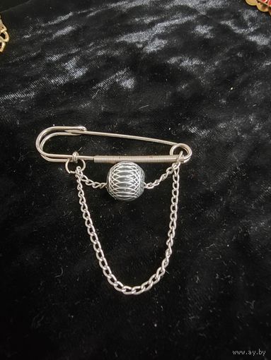 Булавка брошь СССР с подвесками