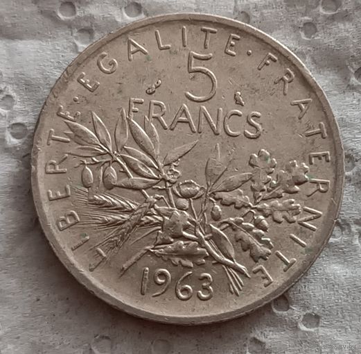 Франция 5 франков 1963