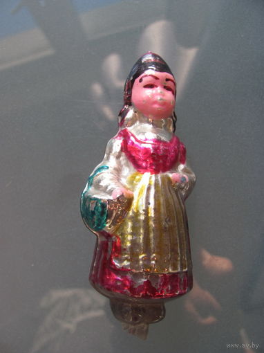 Елочная игрушка СССР . Красная Шапочка.