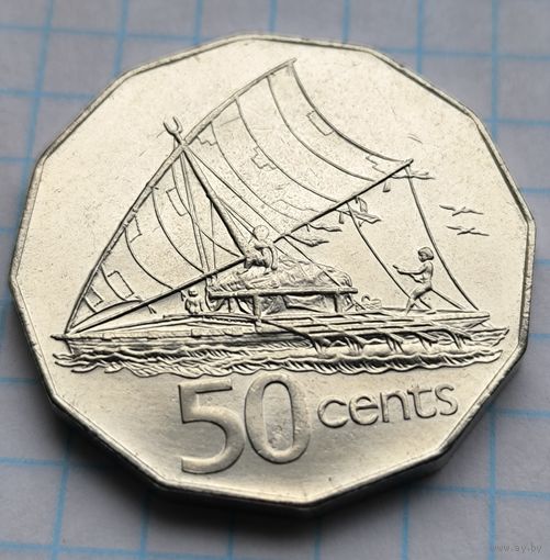 ФИДЖИ 50 ЦЕНТОВ 1997 ГОД   UNC
