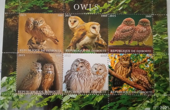 СЕРИЯ Блоков птицы  фауна MNH