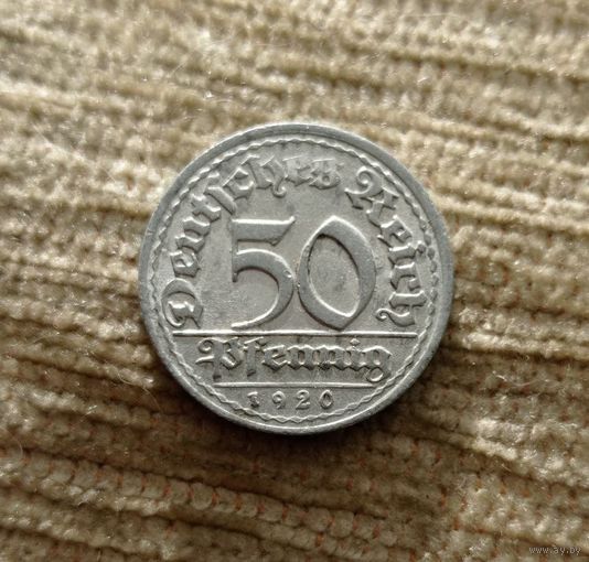 Werty71 Германия 50 пфеннигов 1920 D