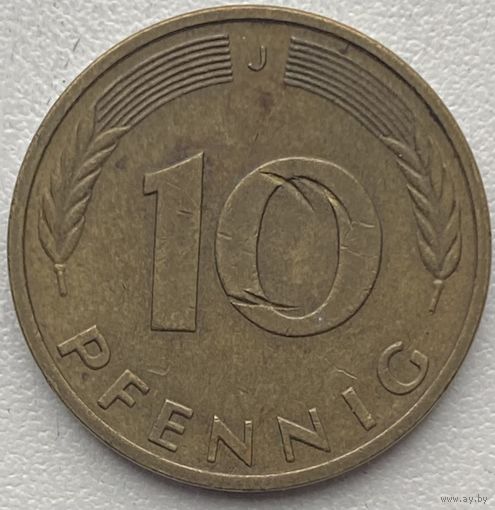 Германия 10 пфеннигов 1988 г. J