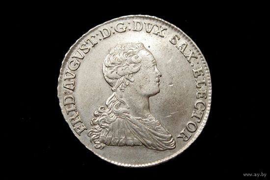 2/3 талера 1765 г. Саксония (Германия), Фридрих Август. Кабинетная патина!
