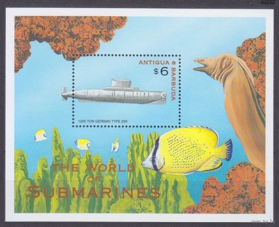 2000 Антигуа и Барбуда 3325/B475 Морская фауна - Подводные лодки 6,00 евро
