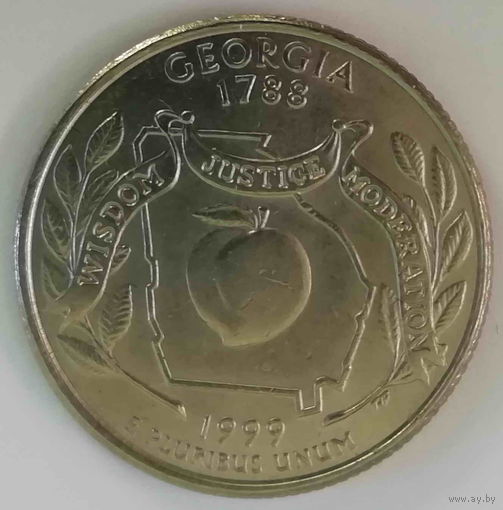 25 центов (квотер) 1999 года, штат Джорджия