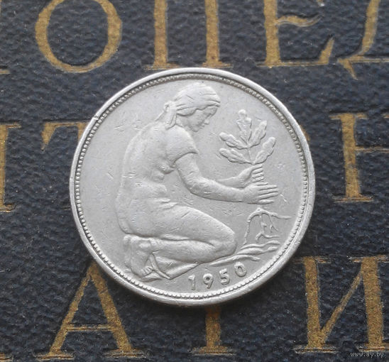 50 пфеннигов 1950 (J) Германия ФРГ #01