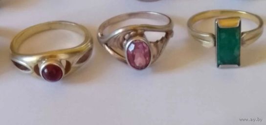 Лот. 3 серебрянных кольца