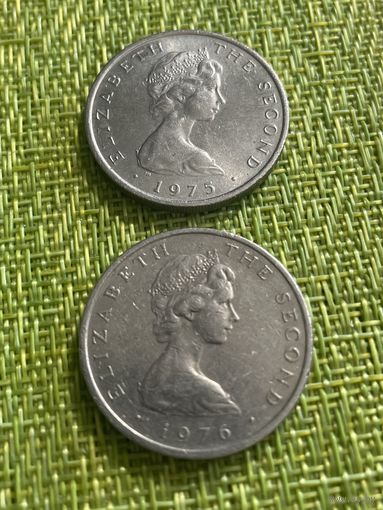 Остров Мэн 10 новых пенсов 1975 г ( верхняя )