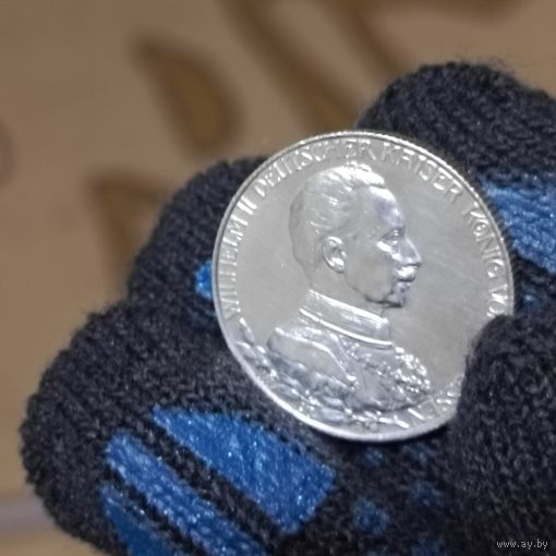 2 марки (1913г.) 25 лет правления.Пруссия. UNC.Расспродажа! Смотрите и другие мои лоты!!!