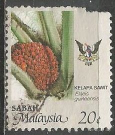 Малайские штаты(Сабах). Плоды масличной пальмы. 1986г. Mi#50.