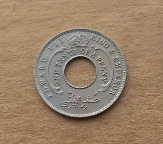 Нигерия и Британская Западная Африка, 1/10 пенни 1908 г., Эдуард VII (1901-1910)