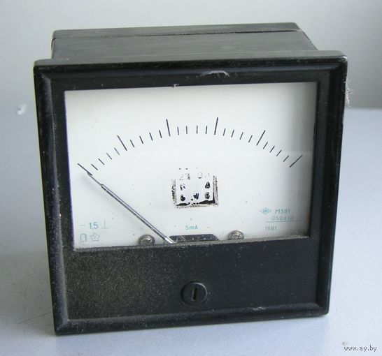 Миллиамперметр  М381 5 мА 1981 год
