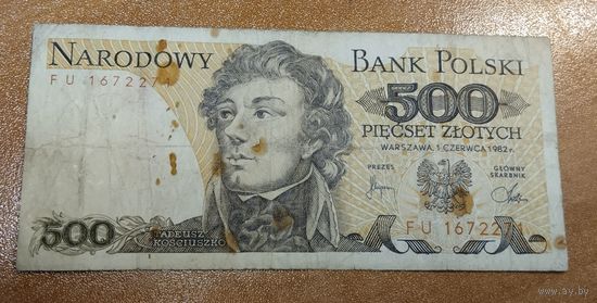 Польша 500 злотых 1982