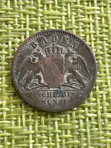 Баден 1/2 крейцера 1859г