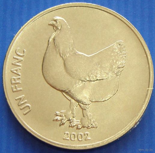 Конго. 1 франк 2002 год  KM#82  "Курица"