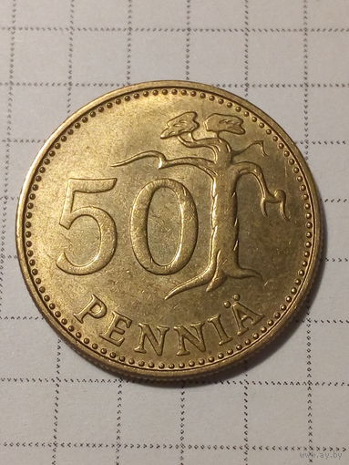 50 пенни Финляндия 1980 год