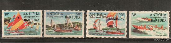 Барбуда-1978,(Мих.389-392) **  , Спорт, Парусный спорт, Надп.