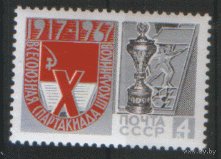 Заг. 3412. 1967. Х Всесоюзная Спартакиада школьников. ЧиСт.