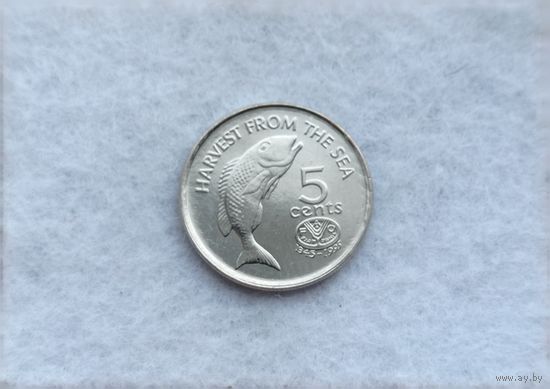 Werty71 Фиджи 5 центов 1995 ФАО Рыба