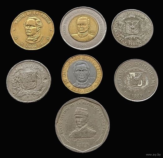 7 МОНЕТ ДОМИНИКАНСКОЙ РЕСПУБЛИКИ