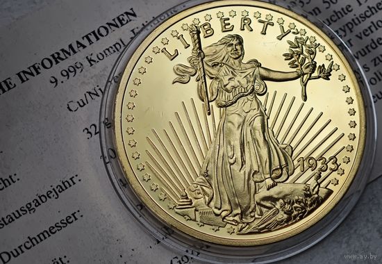 Позолота  , настольная медаль