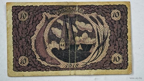 1918 год 10 пфеннигов Германия нотгельд