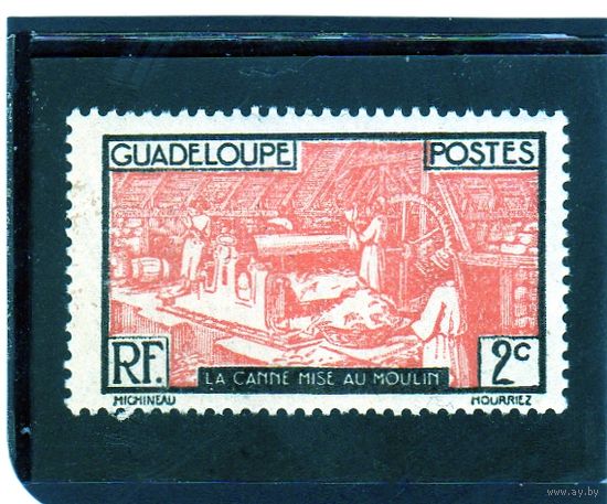 Гваделупа. Mi:GP 97. Сахарный тростник в мельнице. Серия: Гваделупа. 1928.