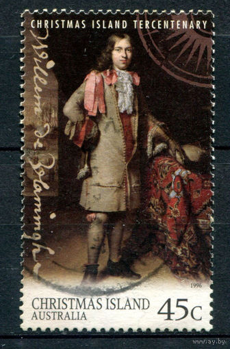 Рождественские острова - 1996г. - Уильям Флеминг, нидерландский мореплаватель. Картина - 1 марка - полная серия, гашёная [Mi 426]. #3-WB-95-A-2