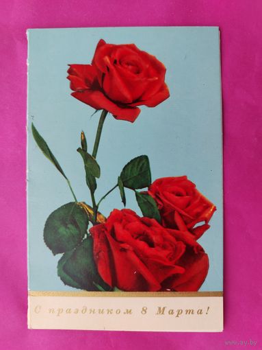 8 марта! Подписанная. Двойная. 1972 года. Фото Егорова. 1567.