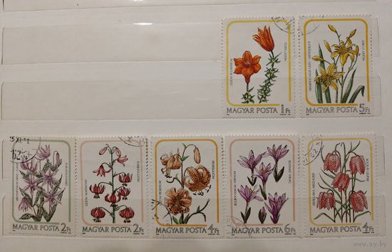 РАСПРОДАЖА КОЛЛЕКЦИИ. Венгрия, марки "цветы"
