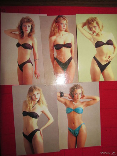 Календарики.1990. MARINA. Набор 5 шт. ЦЕНА ЗА ВСЕ!